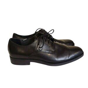 Nordstrom Men’s Black Leather Ortholite Dress Shoes Size 8 Classic Office